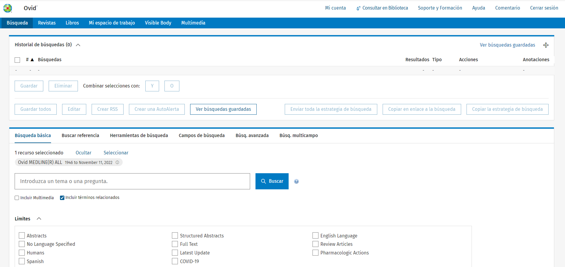 Curso sobre Medline cómo realizar búsquedas expertas, el 24 de